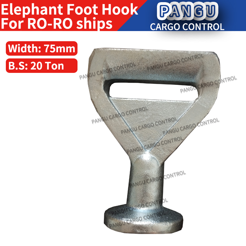 Elephant Foot 20T Поворотный крюк Грузовой крюк Двойные J-образные крючки 5T